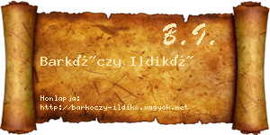 Barkóczy Ildikó névjegykártya